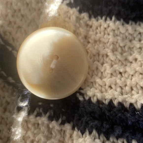 Free People Blue cream stripe cardigan - Picture 6 of 6